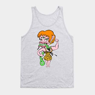 Three Eyed Snake Biting Geek Tank Top